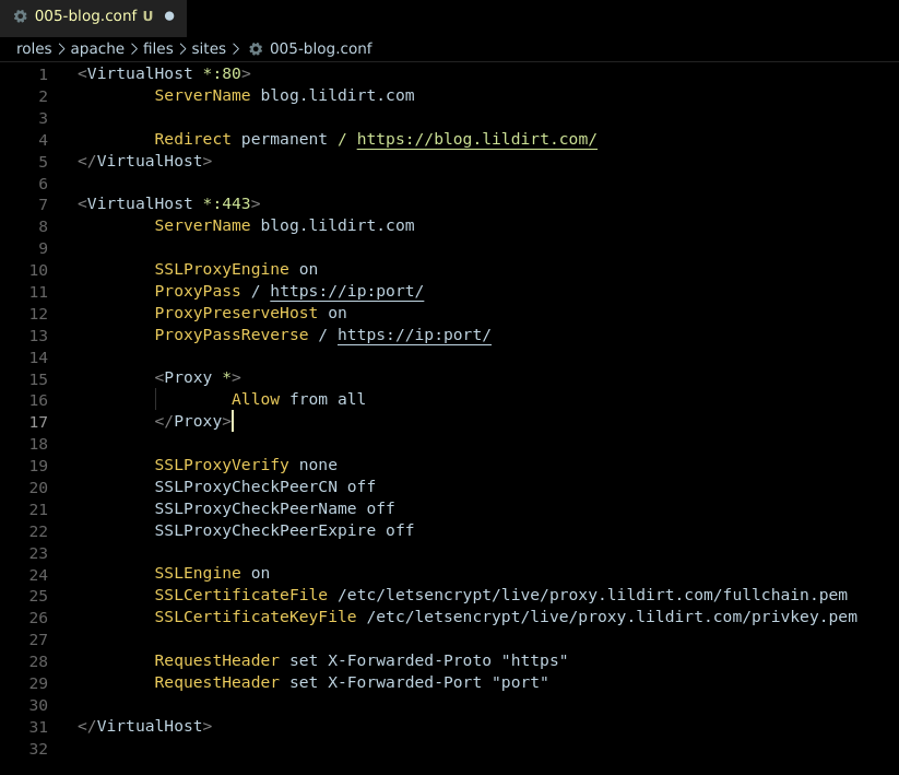 Image: New VirtualHost config